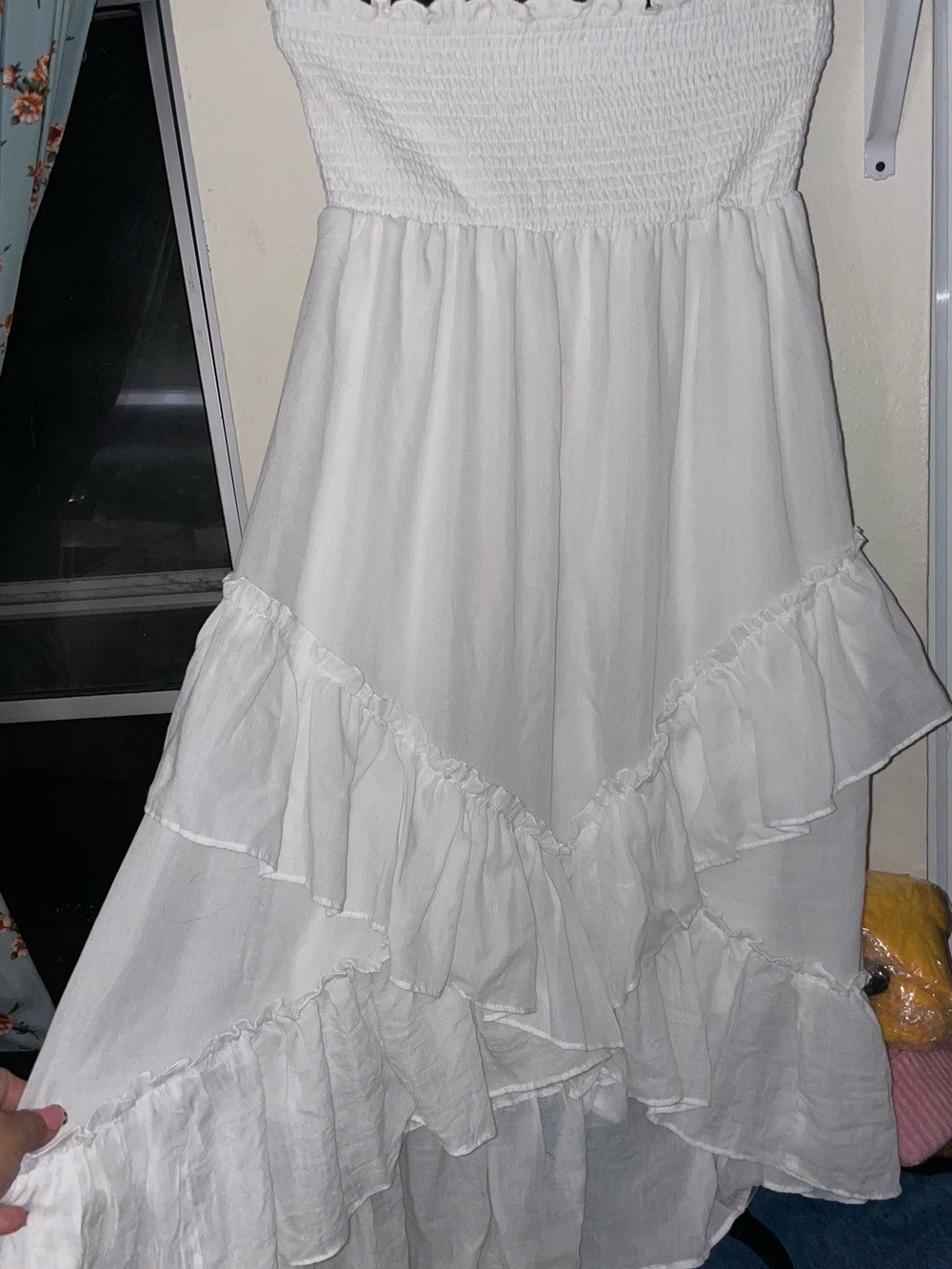 White Strapless Dress